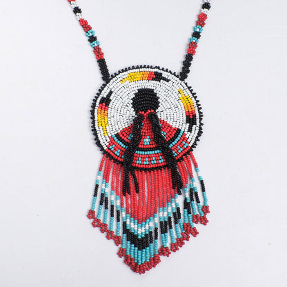 SALE 50% OFF - Premium MMIW Handmade Beaded Necklace Long Native American Style for Women