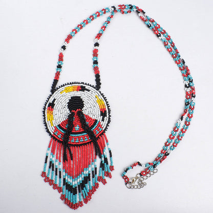 SALE 50% OFF - Combo MMIW Handmade Beaded Necklace And Earrings Unisex With Native American Style