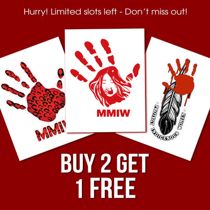 MMIW Awareness Red Hand Decal - Buy More Get More