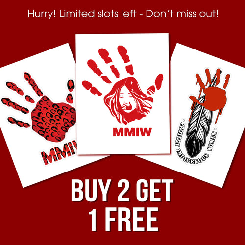 MMIW Awareness Red Hand Decal - Buy More Get More