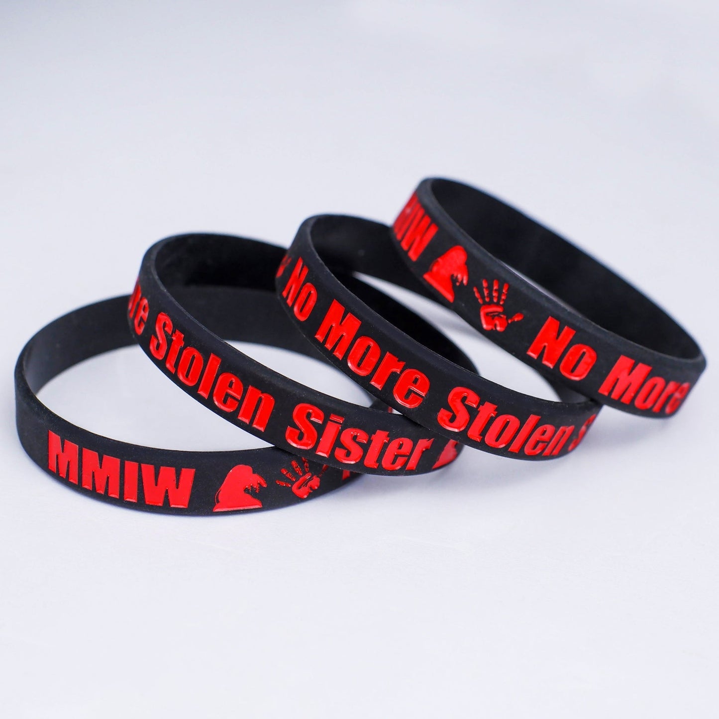 SALE 50% OFF - MMIW No More Stolen Sisters Silicone Wristband - Debossed Color V001