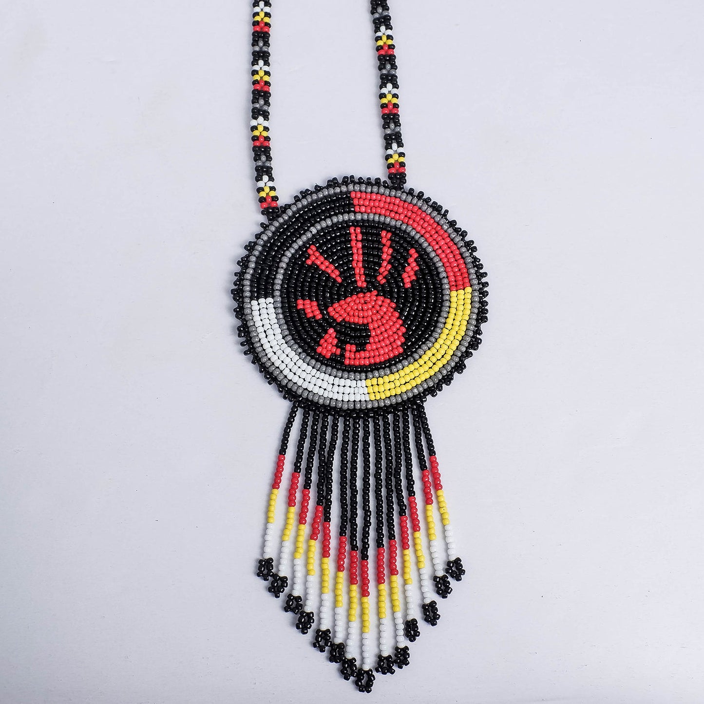 SALE 50% OFF - MMIW Handprint Beaded Choker Necklace Premium Native American Style