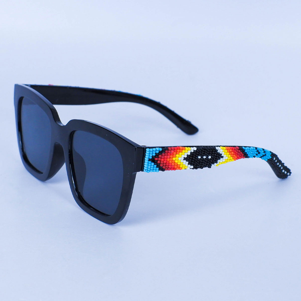 Black Dusk Handmade Beaded Sunglasses SG02