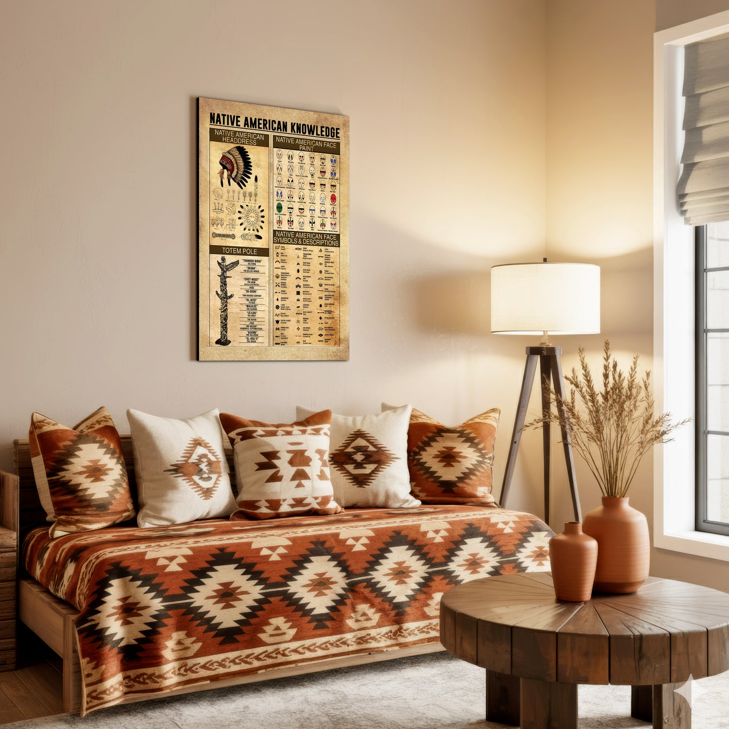 The Native American Knowledge Canvas/Poster Painting Prints Wall Art Decor For Classroom Bedroom