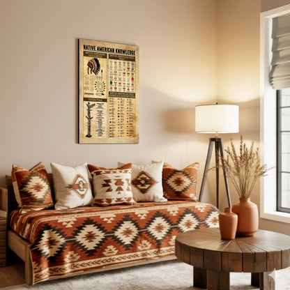 The Native American Knowledge Canvas/Poster Painting Prints Wall Art Decor For Classroom Bedroom