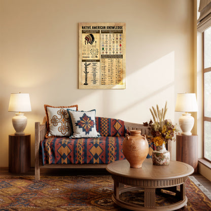 The Native American Knowledge Canvas/Poster Painting Prints Wall Art Decor For Classroom Bedroom