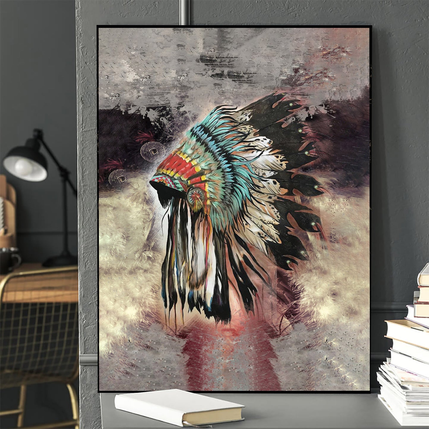 The Beautiful Native Headdress Poster/Canvas