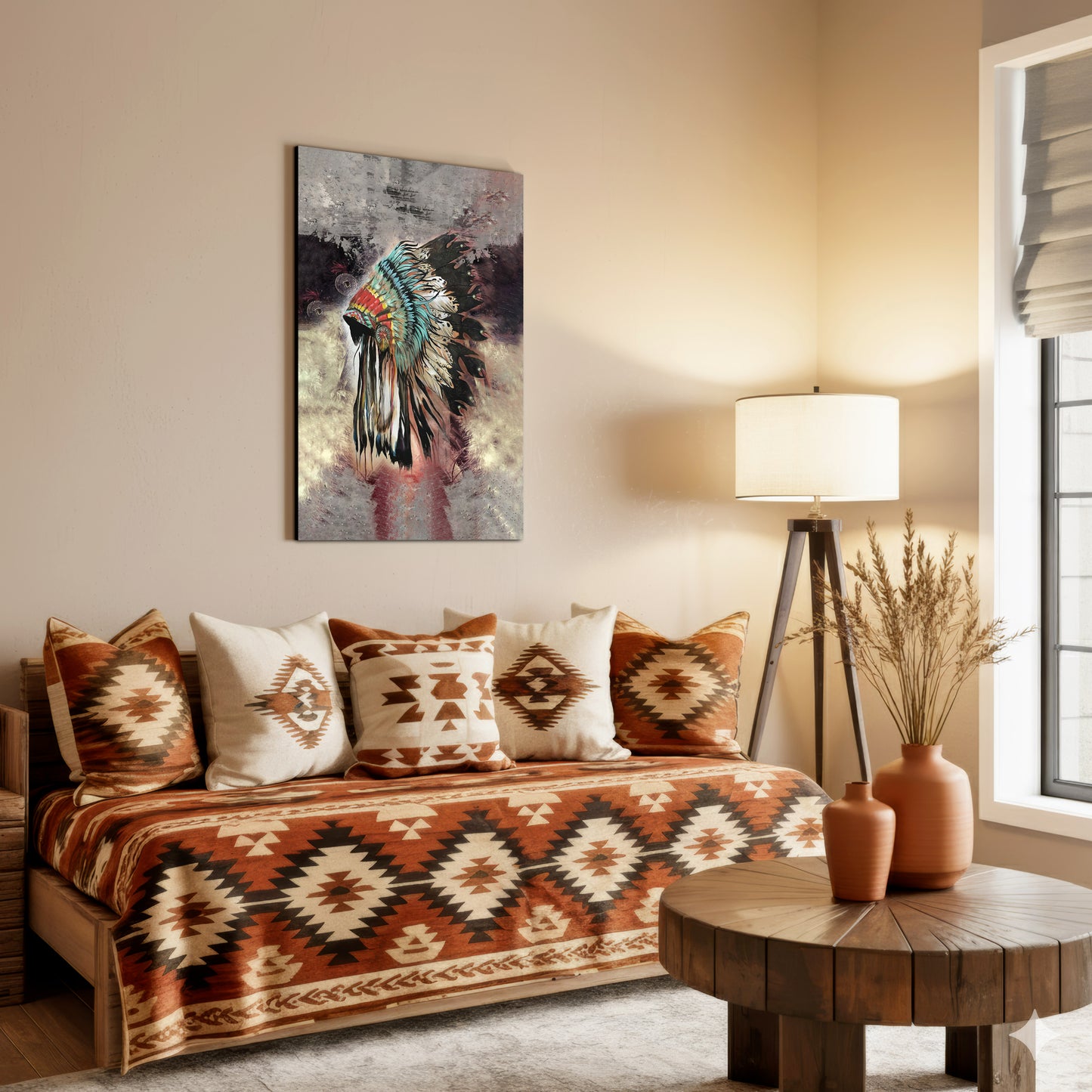 The Beautiful Native Headdress Poster/Canvas