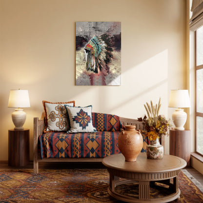 The Beautiful Native Headdress Poster/Canvas