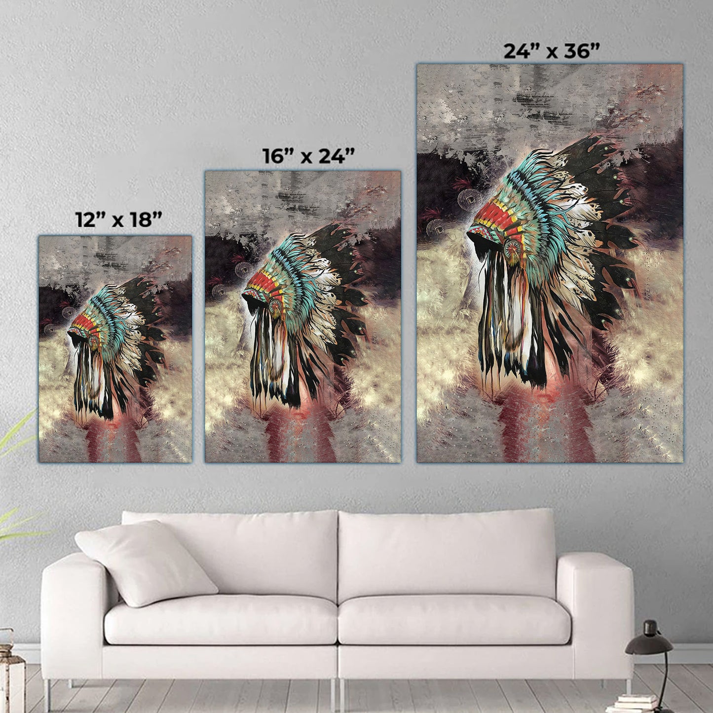 The Beautiful Native Headdress Poster/Canvas