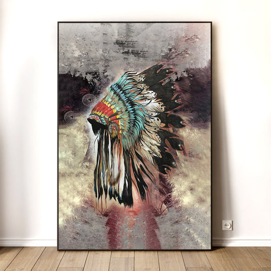 The Beautiful Native Headdress Poster/Canvas