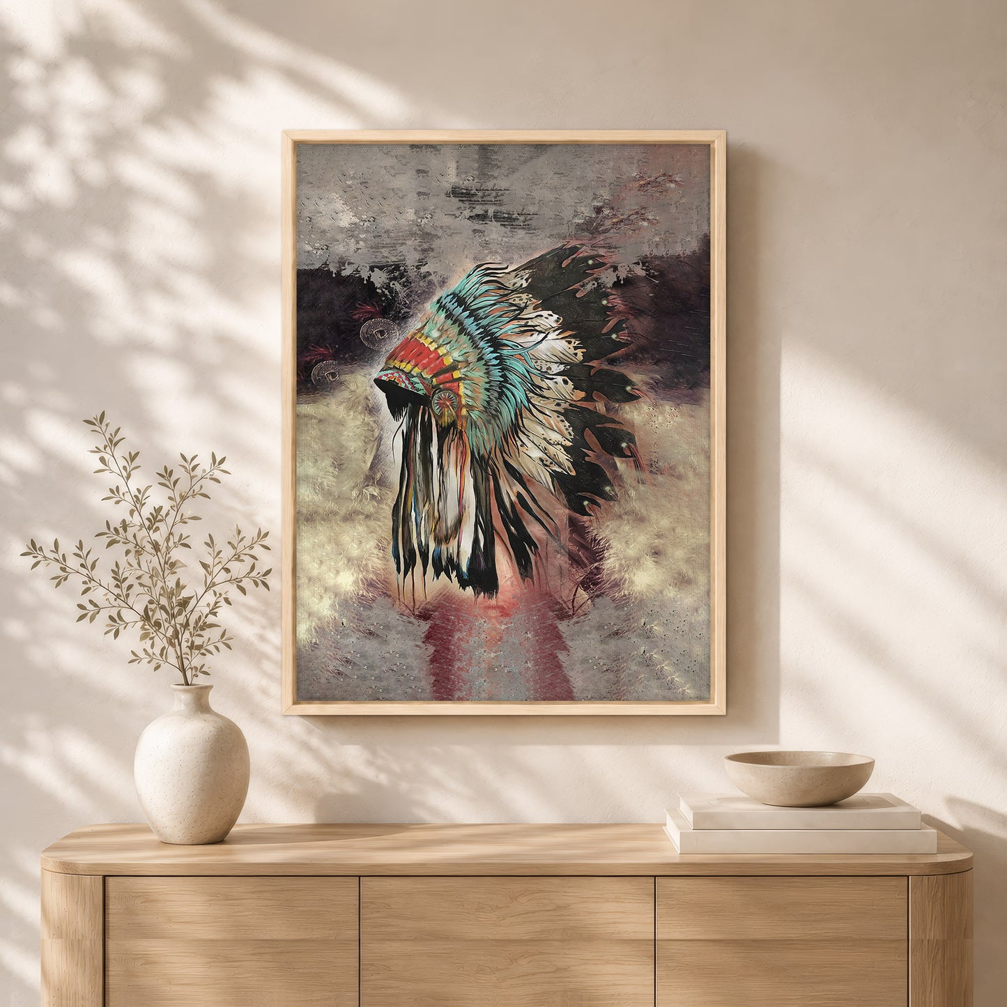 The Beautiful Native Headdress Poster/Canvas