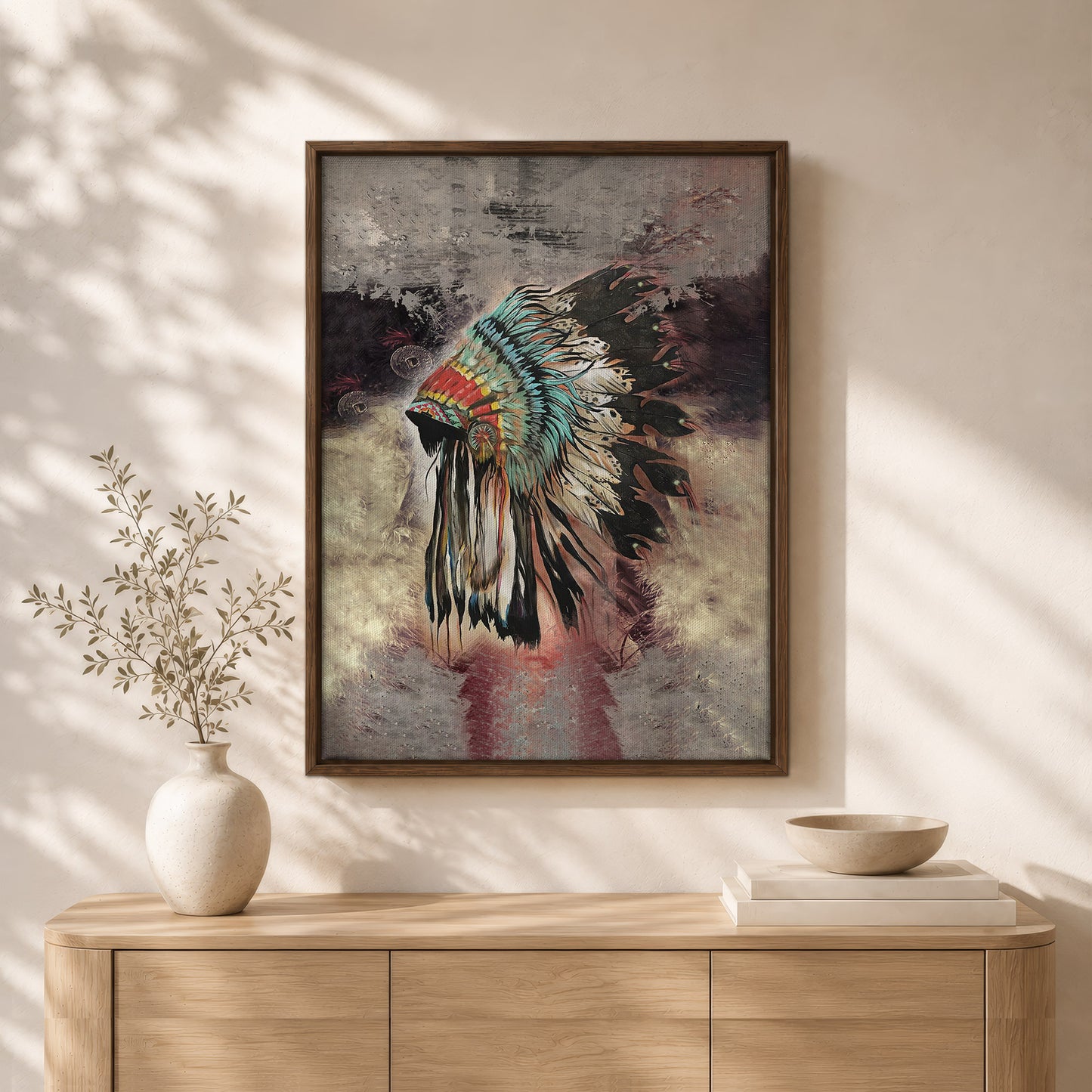 The Beautiful Native Headdress Poster/Canvas
