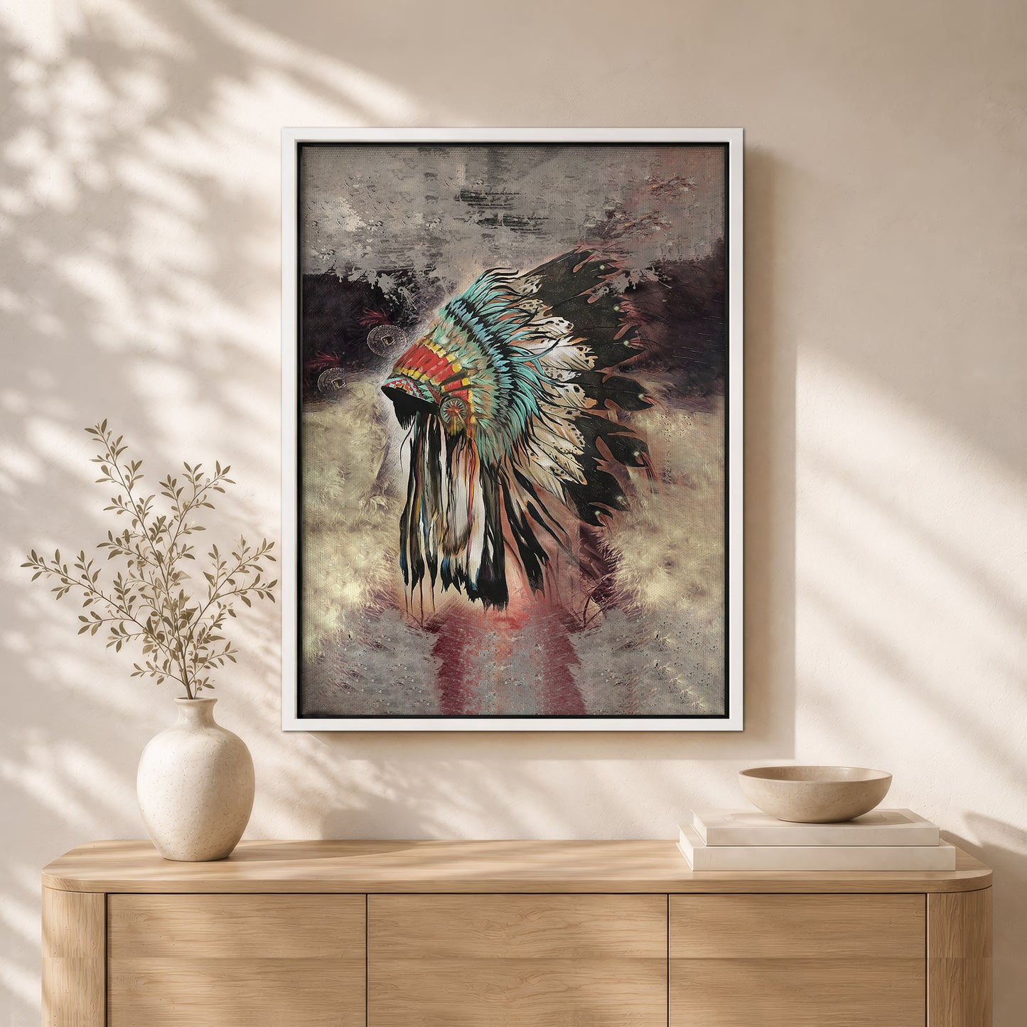 The Beautiful Native Headdress Poster/Canvas