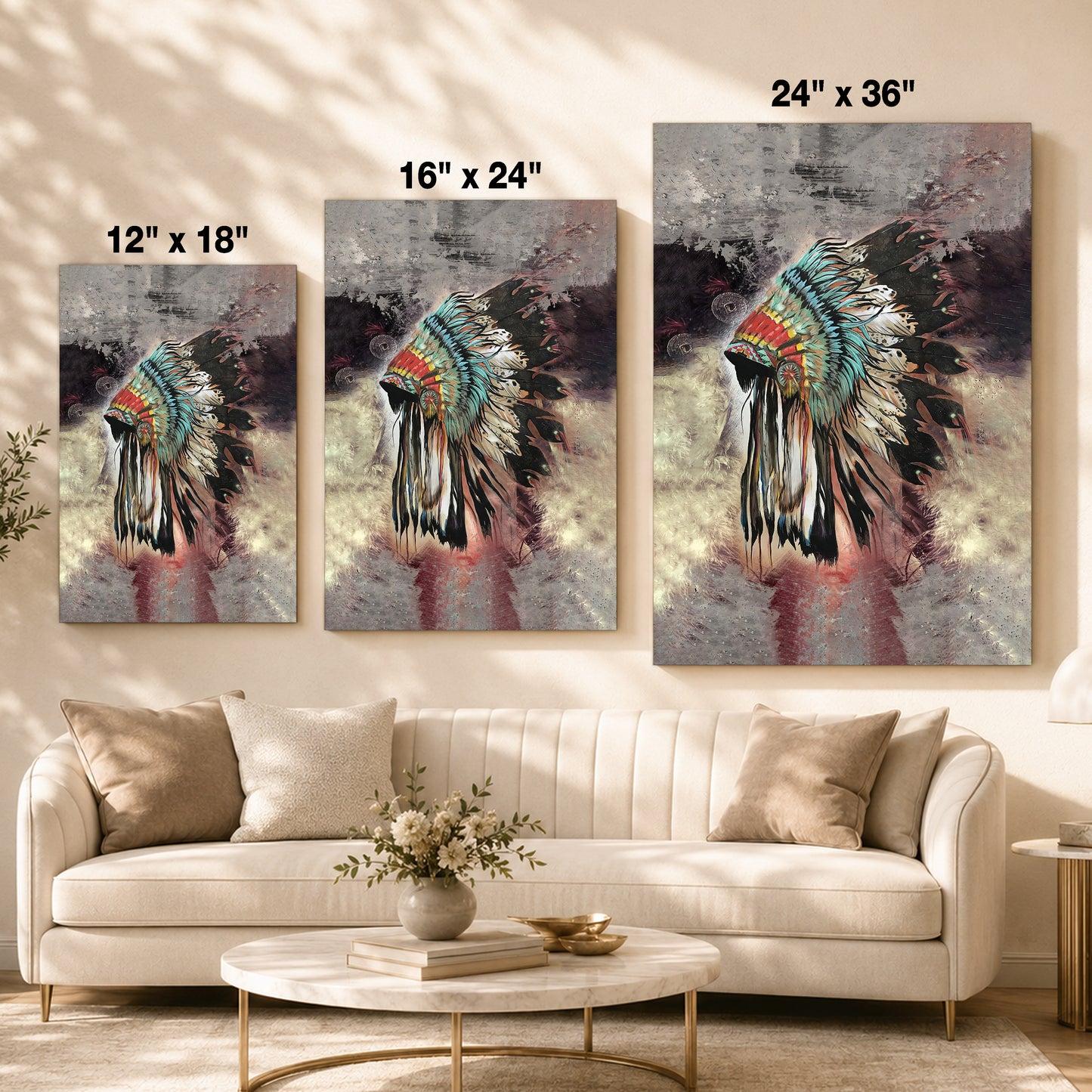 The Beautiful Native Headdress Poster/Canvas