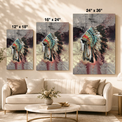 The Beautiful Native Headdress Poster/Canvas