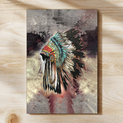 The Beautiful Native Headdress Poster/Canvas