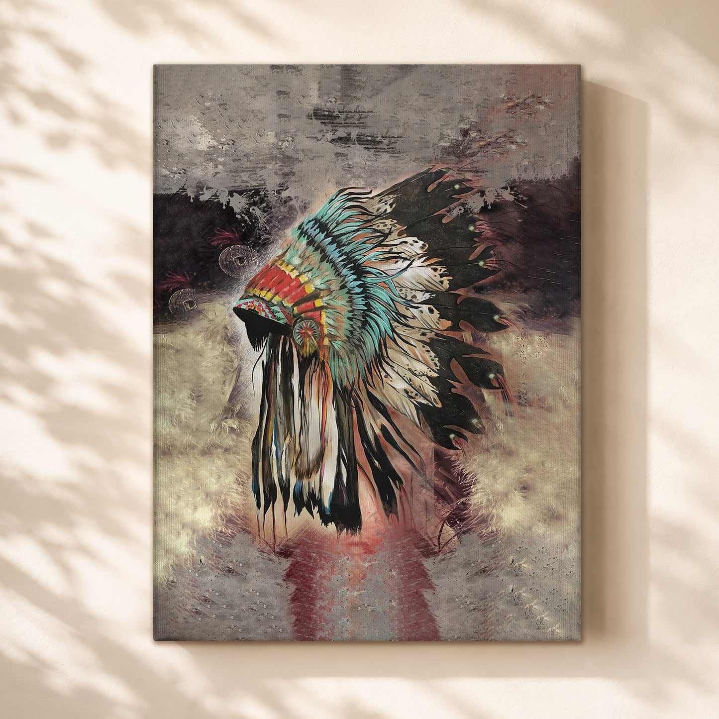 The Beautiful Native Headdress Poster/Canvas