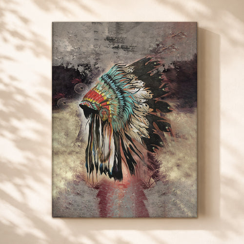 The Beautiful Native Headdress Poster/Canvas
