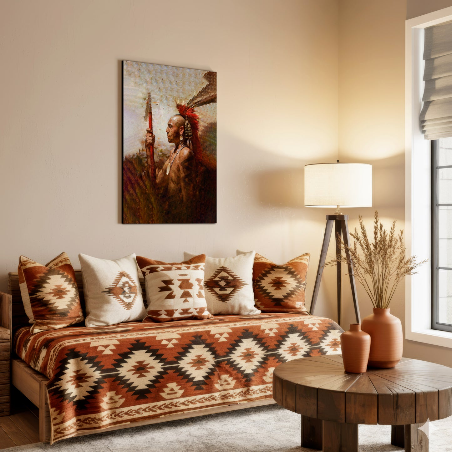 Abstract Native indian Feathered Poster/Canvas