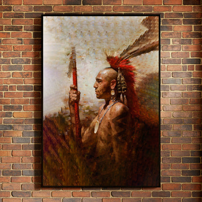 Abstract Native indian Feathered Poster/Canvas