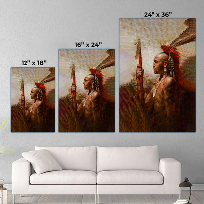 Abstract Native indian Feathered Poster/Canvas