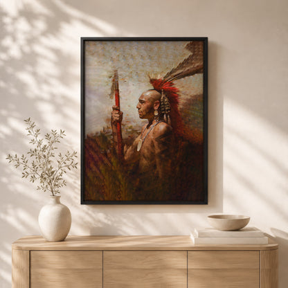 Abstract Native indian Feathered Poster/Canvas