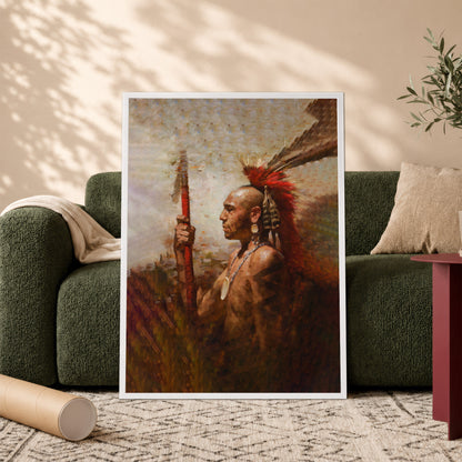 Abstract Native indian Feathered Poster/Canvas
