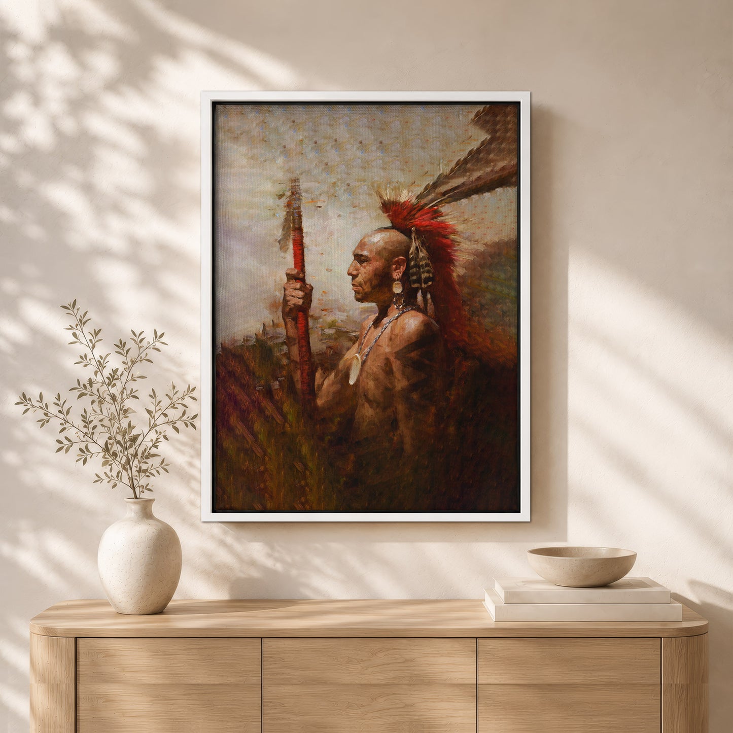 Abstract Native indian Feathered Poster/Canvas
