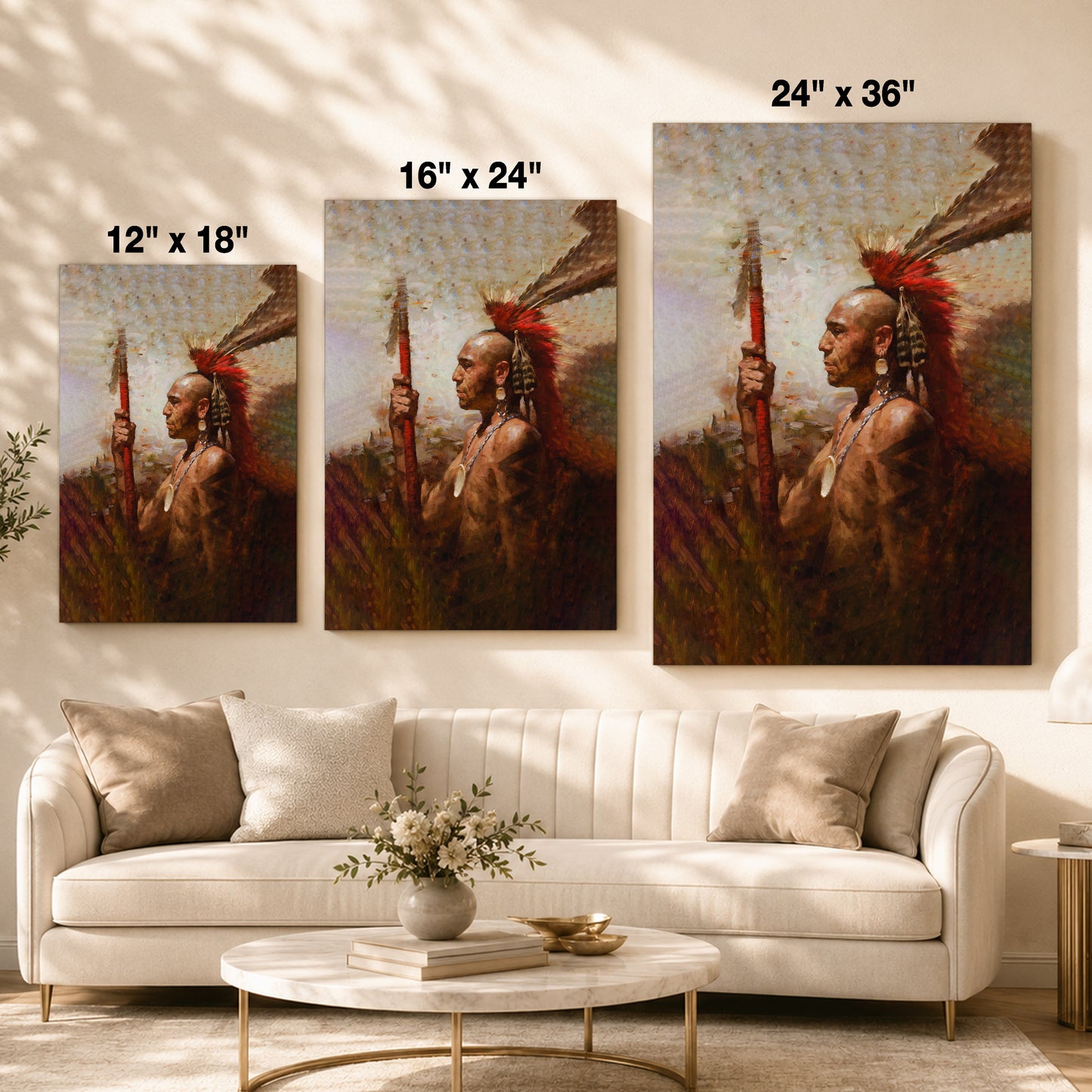 Abstract Native indian Feathered Poster/Canvas