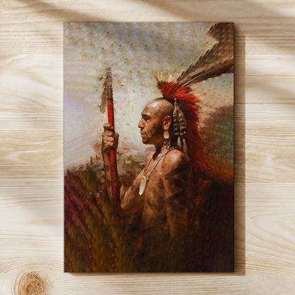 Abstract Native indian Feathered Poster/Canvas