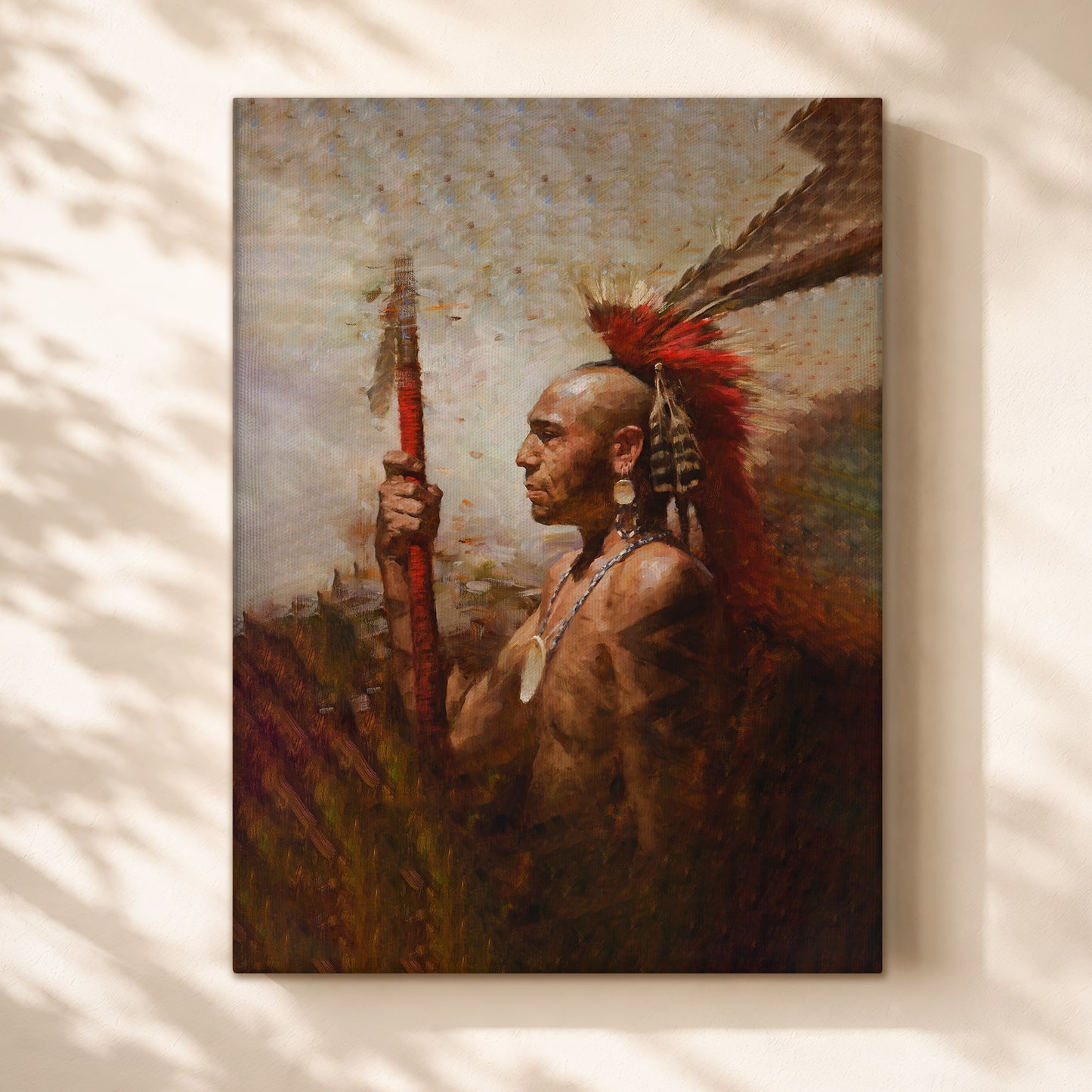 Abstract Native indian Feathered Poster/Canvas