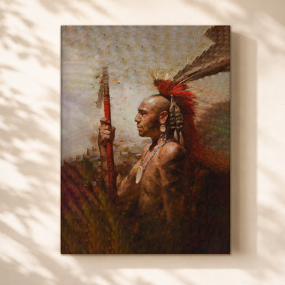 Abstract Native indian Feathered Poster/Canvas