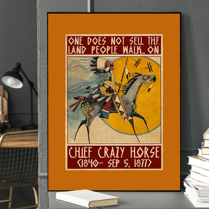 The Native American Chief Crazy Horse Poster/Canvas