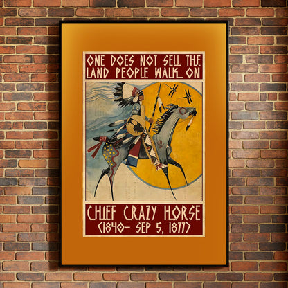 The Native American Chief Crazy Horse Poster/Canvas