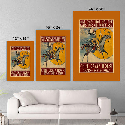 The Native American Chief Crazy Horse Poster/Canvas