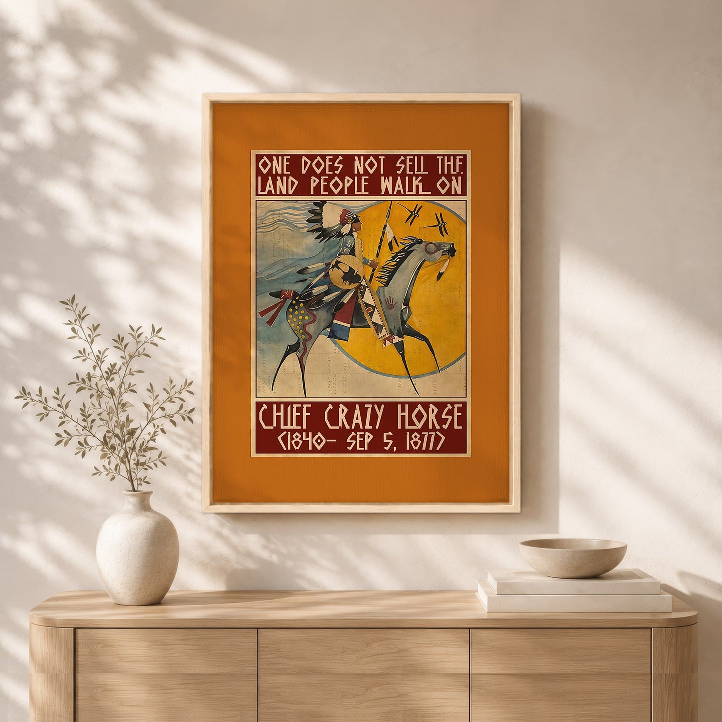 The Native American Chief Crazy Horse Poster/Canvas