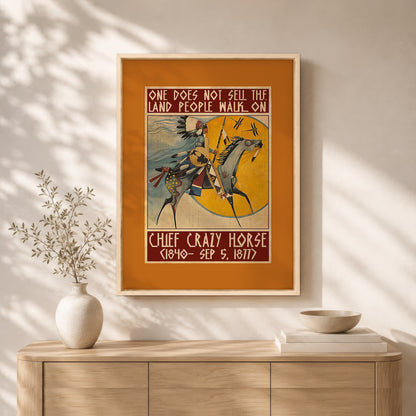 The Native American Chief Crazy Horse Poster/Canvas