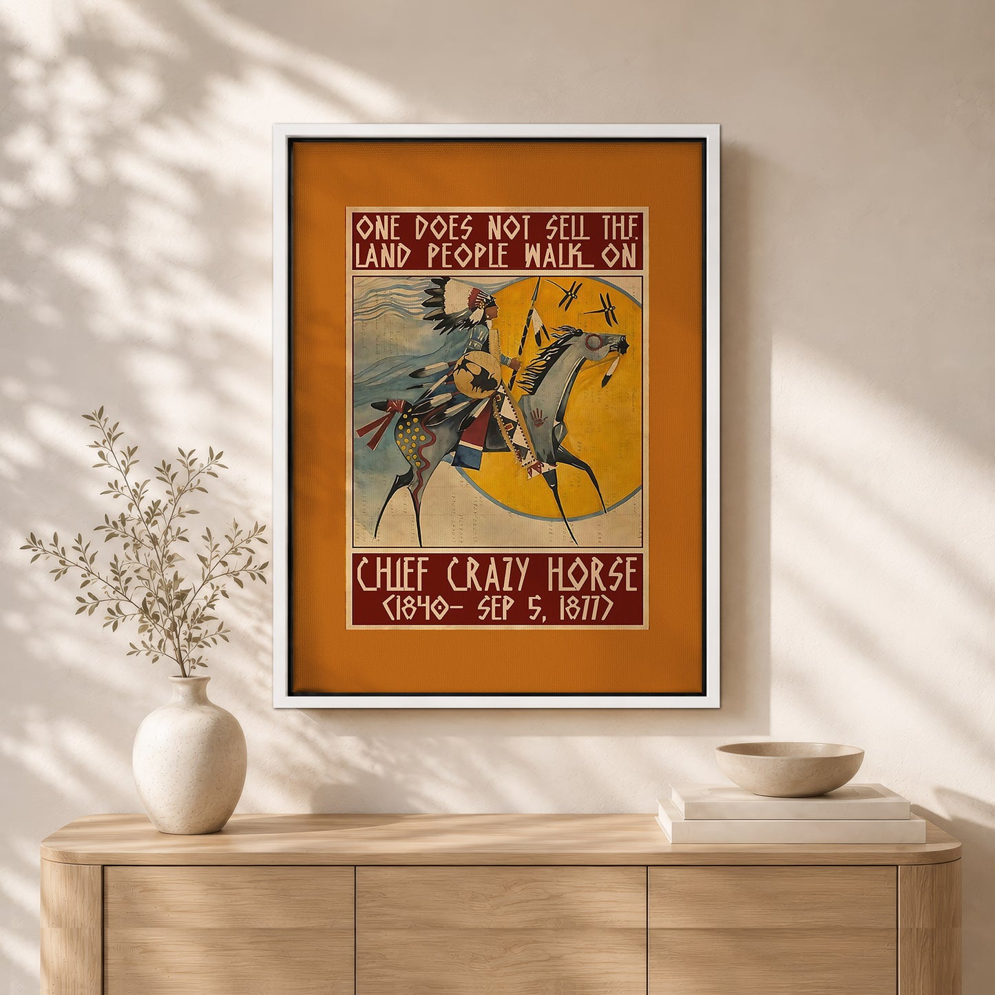 The Native American Chief Crazy Horse Poster/Canvas