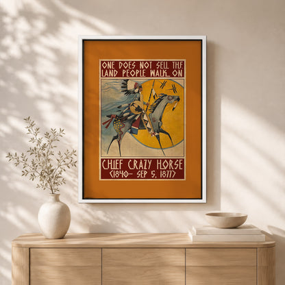 The Native American Chief Crazy Horse Poster/Canvas
