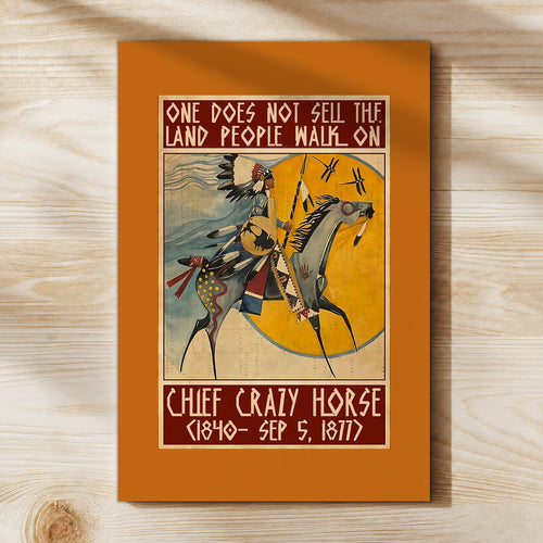 The Native American Chief Crazy Horse Poster/Canvas