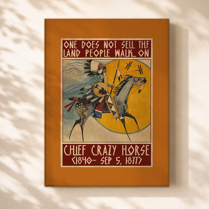 The Native American Chief Crazy Horse Poster/Canvas