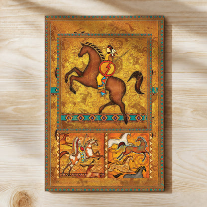 The Orange Native American Horse Poster/Canvas