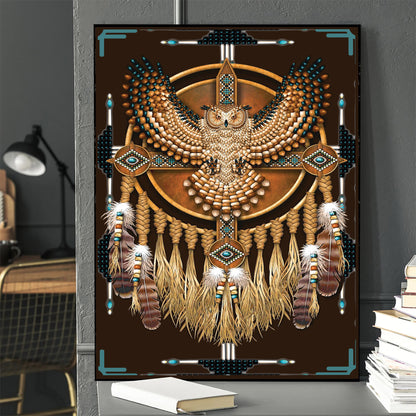 The Native American Dreamcatcher Owl Poster/Canvas