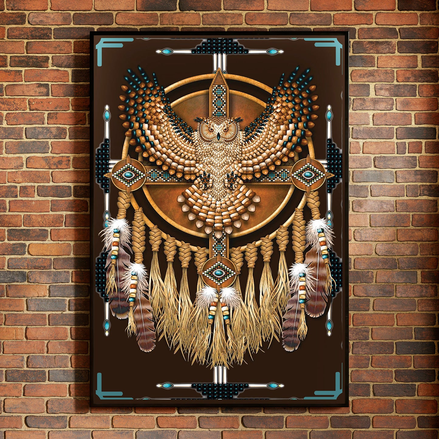 The Native American Dreamcatcher Owl Poster/Canvas
