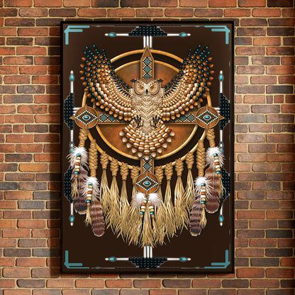 The Native American Dreamcatcher Owl Poster/Canvas