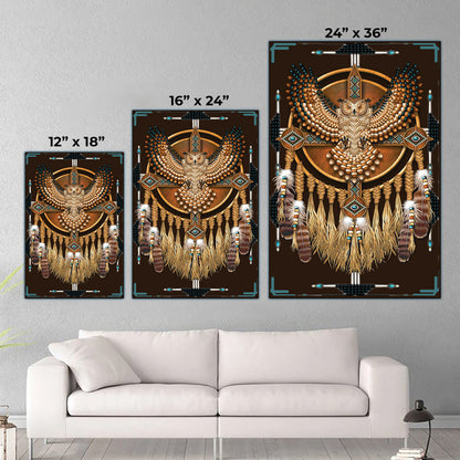 The Native American Dreamcatcher Owl Poster/Canvas