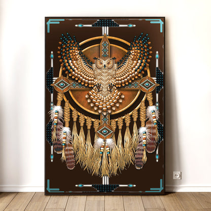 The Native American Dreamcatcher Owl Poster/Canvas