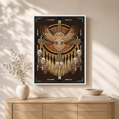 The Native American Dreamcatcher Owl Poster/Canvas