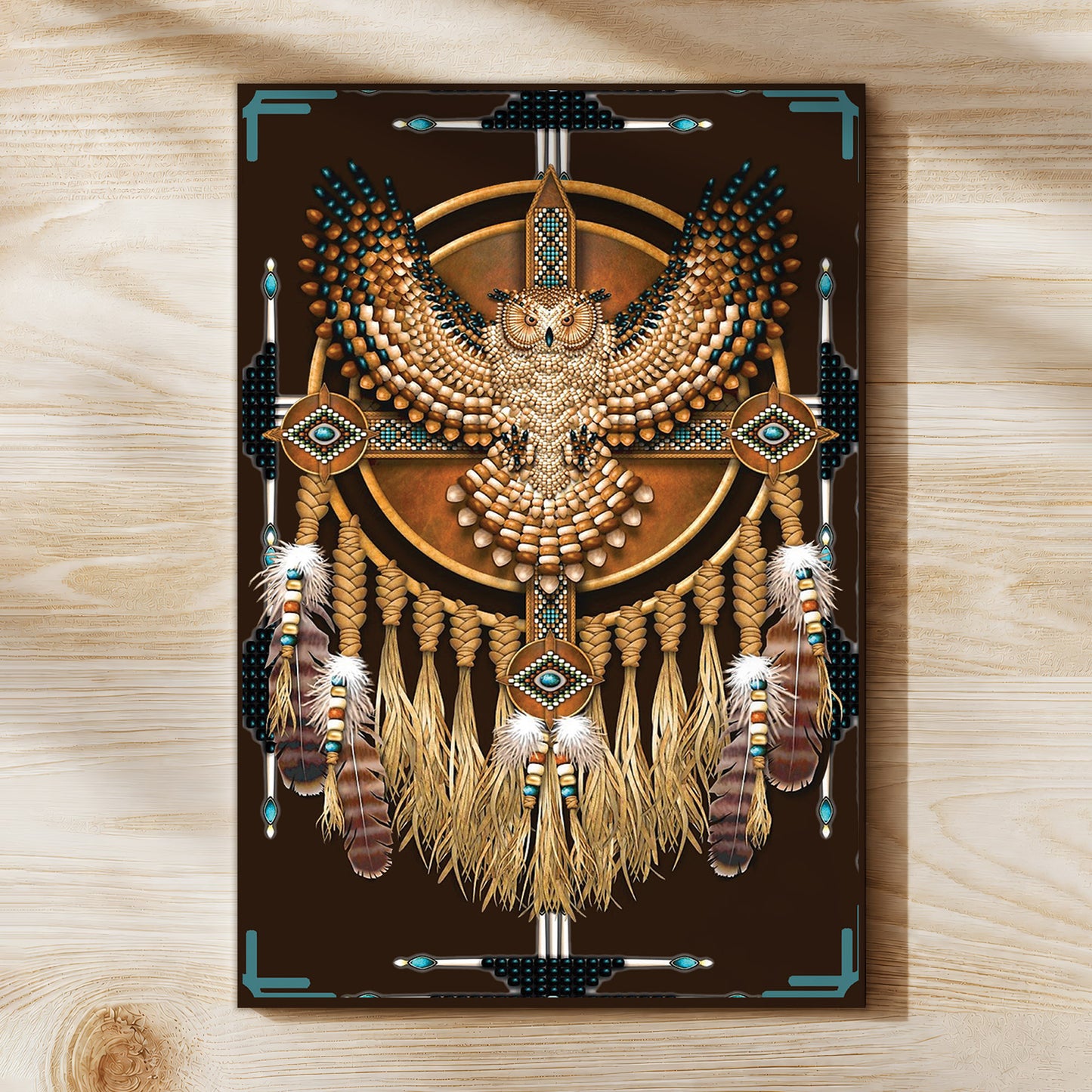 The Native American Dreamcatcher Owl Poster/Canvas